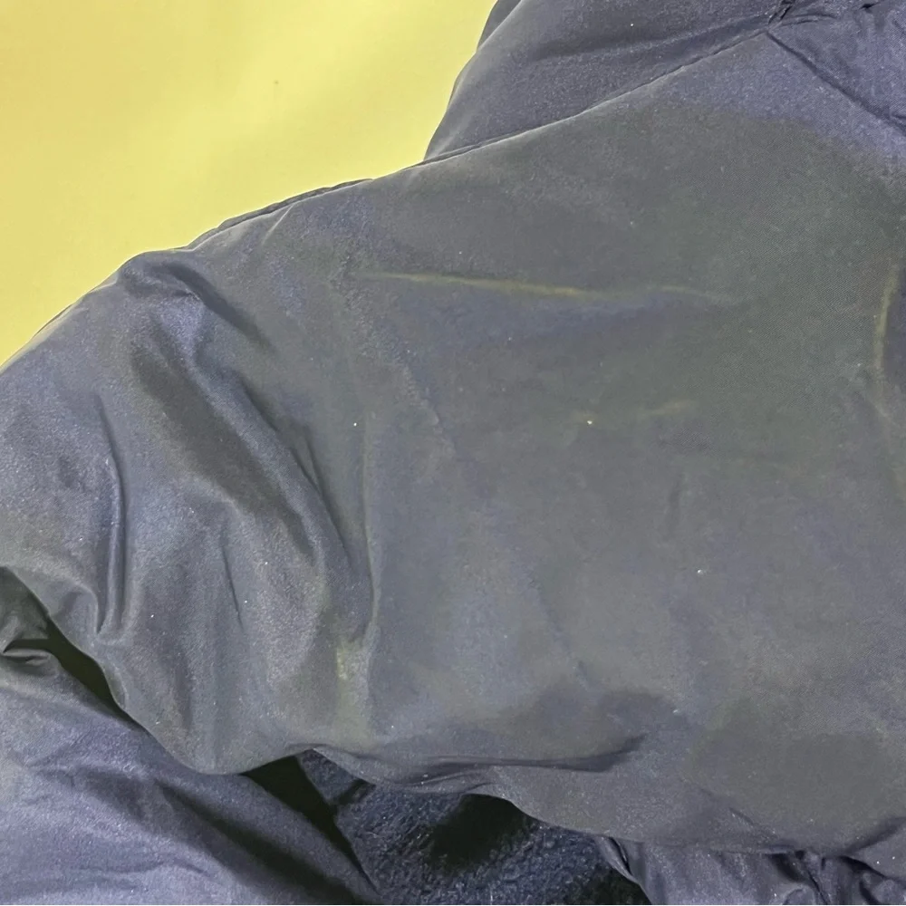 VTG 2010 OLD NAVY PUFFER COAT ZIP FRONT HIDDEN HOOD‎ UNISEX XXL NAVY PREOWNED